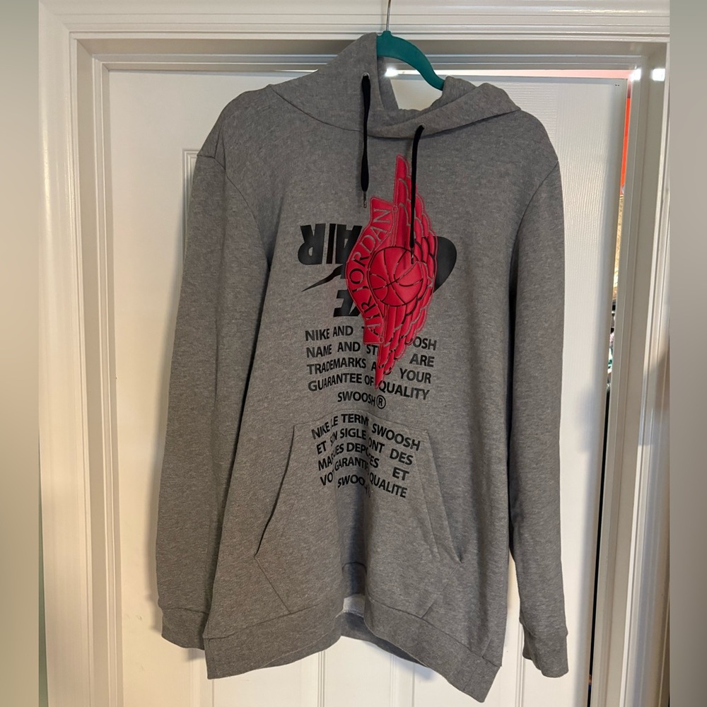 Jordan - Grey - size Large - gently used hoodie